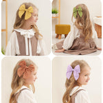 doboi 8PCS Baby Girls Hair Clips Fable Hair Bows Cotton Linen Bows for Girls Hair Accessories for Baby Toddlers Kids