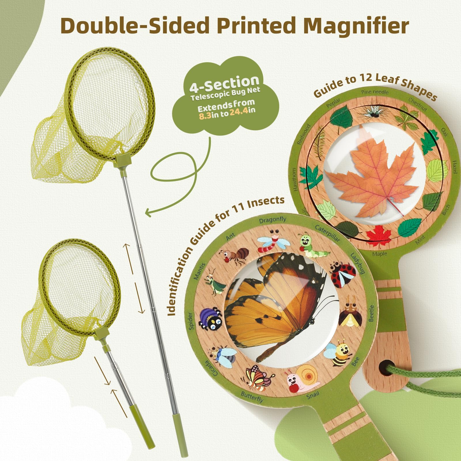 Wooden Bug Catcher Kit for Kids, Bug Catching - Marlrin - Baby and Toys ...