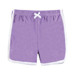 Hudson Baby Unisex Baby and Toddler Shorts Bottoms 4-Pack, Purple Coral, 0-3 Months