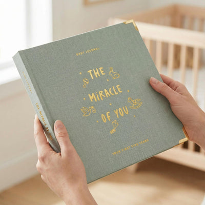 Keepsake Baby Memory Book for Boys and Girls – Timeless First 5 Year Baby Book – Neutral Journal Scrapbook or Photo Album - Record a Milestone for Every Event from Birth to Age 5