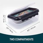 ZIPIT: 2 Compartment Recycled Box - Car Race - Large Capacity Pencil Case, Plastic Stationery Organizer, School Supplies-Small Toys Holder, Kids Boys