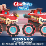 JOYIN 3 Pack Monster Truck Toy - Motion Activated Light-Up Cars for Toddlers - Monster Treads Lightning Wheels - Baby Toy Present - Press & Go Cars for Boys Girls Birthday Gifts