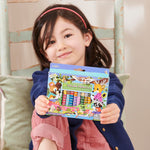 eeBoo: Striped Biggies 12 Color Pencils: Woodland Friends - 12pc Double-Sided Pencils, 24 Colors, Includes Sharpener, Art Supplies, Kids Ages 4+