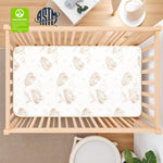 Dream On Me 3 inch Spring Coil Portable Crib Mattress | Greenguard Gold Certified, Brown clouds