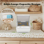 Baby Wipe Warmer Dispenser Holder with 3 Level Surround Temperature Control，Diaper Water Wipe Holder Container with Light for Wipe, Towel, Wet Tissue (White)