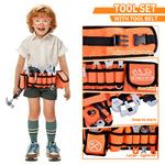 CASRRA Kids Tool Set Toddlers Tool Kit Kid Toddler Tools Belt 3 4 5 Year Old Construction Tools Toys for Boys Birthday Gifts Age 3 4 5