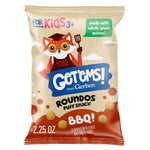 Getems Roundos Puff Snack packaging with a fox character on a beige background