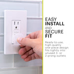 Power Gear Child Safety Electrical Outlet Covers, Tamper‑Resistant Plug Protectors for Standard Wall Outlets, Baby‑Proof & Child‑Proof Safety Caps, Clear, 60 Pack, 54615