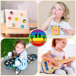 Wercokt 50PCS Smiling Stickers, Cute Water Bottle Stickers for Kids, for Teaching Rewards, Notebooks, Stationery, Luggage, Cartoon PVC Happy Stickers