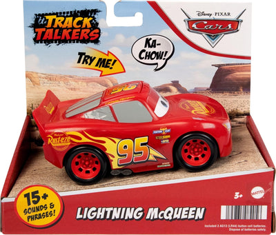 Mattel Disney and Pixar Cars Track Talkers Toy Vehicles, Lightning McQueen Talking Car, 5.5-inch Character Collectible