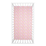 Sammy & Lou Floral Sprinkles 4-Piece Baby Nursery Crib Bedding Set for Girls, Includes Quilt, Fitted Crib Sheet, Crib Skirt, and Plush Toy