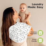 KeaBabies 4-Pack Baby Burp Cloths Baby Girl, Boy - Organic Cotton Burp Cloth, Extra Large, Absorbent, Soft Burping Cloths & Bibs Set for Babies, Newborn Burp Clothes, Thick Burp Rags (Grayscape)