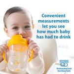 Dr. Brown's Milestones Baby's First Straw Cup, Training Cup with Weighted Straw, 9oz/270mL, Vintage Yellow, BPA Free, 6m+