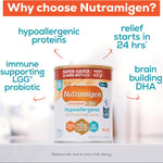 Enfamil Nutramigen Hypoallergenic Baby Formula with Iron, Lactose Free, Colic Relief from Cow's Milk Allergy Starts in 24 Hours, Brain Building DHA, Probiotic LGG for Immune Support, 27.8 Oz, 4 Count