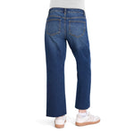 Motherhood Maternity Women's Under The Belly Wide Leg Ankle Denim Pregnancy Jeans with Elastic Inset Panels, Scion Wash, Medium