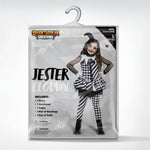 Spooktacular Creations Girls Clown Costume, Halloween Evil Clown Costume, Black and White Jester Dress for Girls Halloween Dress Up, Role Play, Cosplay Party