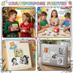 AI Mini Sticker Printer Toy for Kids - Interactive Voice Controlled Portable Thermal Inkless Sticker Maker Machine for DIY Arts and Crafts, 3 4 5 6 7 8 9 10 11 12 Year old Kid Christmas Birthday Gifts