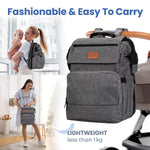 PILLANI Baby Diaper Bag Backpack - Large Bag for Boys & Girls, Waterproof Diaper Backpack - Travel Diaper Bags w/Changing Pad, Baby Registry Search & Shower Gifts - Essentials Must Haves Newborn Stuff