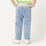 Amazon Essentials Unisex Babies' Soft Stretch Pull-On Jeans, Stone Light Wash, 3T