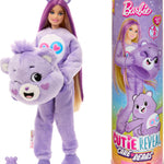 Barbie Cutie Reveal Doll & Accessories, Care Bears Series with Share Bear Plush Costume & 10 Surprises Including Color Change & Mini Bear