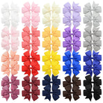 Choicbaby 60pcs 3 Inches Boutique Grosgrain Ribbon Pinwheel Hair Bows for Baby Girls, Toddler Bows Hair Clip Birthday Gifts In Pair