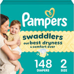 Pampers Swaddlers Diapers, Size 5 (20-37 lbs), 132 Count, Absorbent, Keeps Baby Dry and Comfortable, Skin Safe Disposable Baby Diaper (Packaging May Vary)