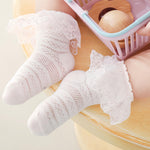 Boonbery Baby Girl Socks Lace Ruffle Socks 2/3/6 Pairs Eyelet Ankle Dress Sock for Newborn Infant Toddler 0-1/1-3/3-5 Years