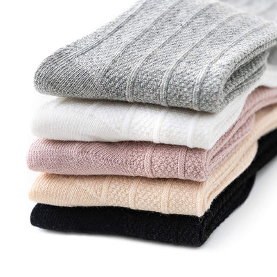 American Trends Infant Knee High Socks Tube Long Stockings for Girls Boys Newborn Baby Toddlers Ruffled Uniform Socks Pink & White 3-12 Months