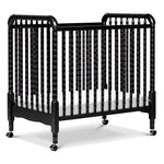 Davinci Jenny Lind 3-in-1 Convertible Mini Crib in Ebony, Removable Wheels, Greenguard Gold Certified