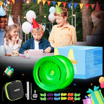 MAGICYOYO K2 Yoyo Professional Glow in The Dark, Responsive Yoyo for Kids 8-12, Unresponsive Yo yos for Adults, Plastic Yo-yo for Finger Spin Trick, 12 Yo yo Strings + Extra accessory kit (Glow Green)