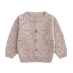 Curipeer Baby Girls Knitted Cardigan Pompoms Sweater Infant Jacket Outerwear for Autumn 6M