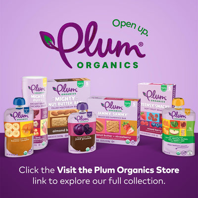 Plum Organics Jammy Sammy Snack Bars - Blueberry and Oatmeal - 1.02 oz Bars (Pack of 5) - Organic Toddler Food Snack Bars