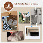 Hadetoto Baby Booties Newborn First Walkers Cozy Shoes Warm Knit Soft Booties for Toddler Infant Boy Girl