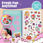 Unicorn Sticker Book - 50 Reusable Stickers for Girls - Unicorn Toys for Ages 3-5, No Mess Travel Activities, Girls Easter Basket Stuffers & Gift Ideas - Reusable Sticker Books for Toddlers 1-3 2-4