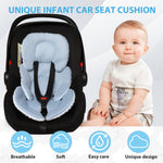Infant Carseat Insert, 2-in-1 Reversible Baby Car Seat Cushion for Newborn Toddler Head & Body Support Car Seat Pad for Carseats, Strollers, Swings, Bouncers