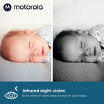 Motorola Nursery VM50G HD Wireless 2-Camera Video Baby Monitor, 5" Screen, 1000ft Range, 2-Way Audio, Pan/Tilt/Zoom, Split Screen, Night Vision