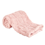 Yurhap Fleece Baby Blanket Heart Checkered Blanket, Ultra Soft Cozy Baby Blankets for Girls Boys, Fluffy Infant Toddler Newborn Receiving Blankets for Crib Stroller 30”×40” (Light Pink)