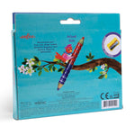 eeBoo: Striped Biggies 12 Color Pencils: Woodland Friends - 12pc Double-Sided Pencils, 24 Colors, Includes Sharpener, Art Supplies, Kids Ages 4+
