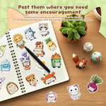 100 PCS Emotional Support Animal Stickers, Mental Health Stickers for Kids, Affirmation Sticker Pack for Water Bottles, Laptops, Phones