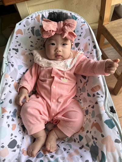 CÉLLOT 6 Pcs Super Stretchy Soft Handmade Headbands with Double Bows Head Wrap Nylon Hair Accessories For Newborn Baby Girls Infant Toddlers Kids(Pink)