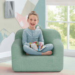 Delta Children Sherpa Cozee Chair - Foam Kids Chair for Ages 18 Months and Up, Sage