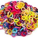 350 PCS Multicolor Cotton Hair Ties – Small Baby Hair Elastics for Kids and Girls, No Crease Finger Ponytail Holders (20 Colors)