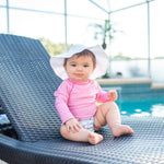 Green Sprouts Baby Long Sleeve Rashguard | All-Day UPF 50+ Sun Protection—Wet or Dry, Light Pink, 3T