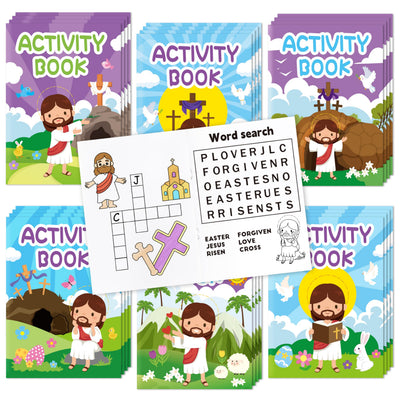 Summer Activity Books for Kids - 24Pcs Coloring Fruits Books Set Bulk Summer Tropical Search Mazes Word Scramble Games Mini Books for Party Goodie Bags Stuffers School Classroom Favors