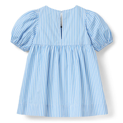 Janie and Jack Striped Bow Dress, Blue, 6-12