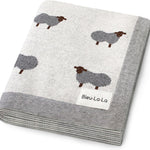 Baby Swaddle Blanket - 100% Luxury Cotton Knit Soft Cozy Lightweight Unisex Receiving Stroller Quilt Blanket for Shower Gift Registry for Newborns Infants Toddlers (Sheep - Khaki)