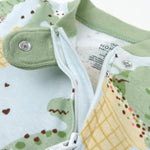 HonestBaby Sleep & Play Footed One-Piece Pajama Sleeper 100% Organic Cotton, Baby Boys, Dino Delight