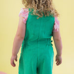 RuffleButts Girls Terry Cover-Up Romper - Bright Green, 2T