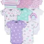 Onesies Brand baby-girls 8-pack Short Sleeve Mix & Match Bodysuits