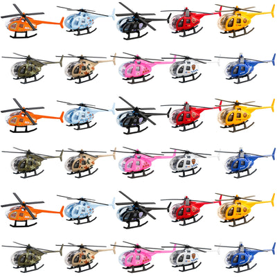 30 Pack Diecast Helicopter Toys Realistic Mini Helicopter Models for Birthday Christmas Party Favors Classroom Rewards, 10 Colors
